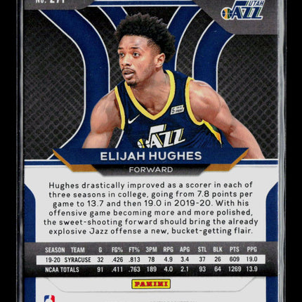 2021 Panini Prizm Elijah Hughes #271 Green RC