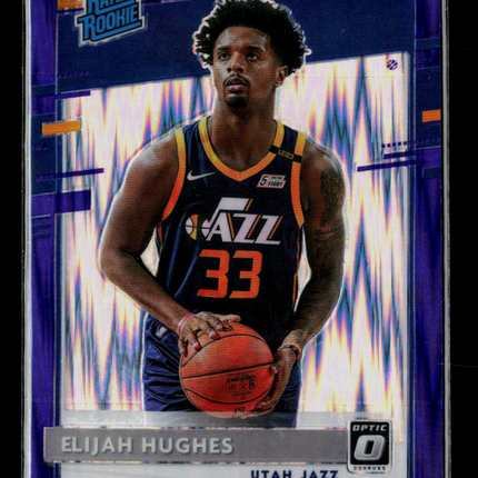 2021 Panini Donruss Optic Elijah Hughes #192 Purple