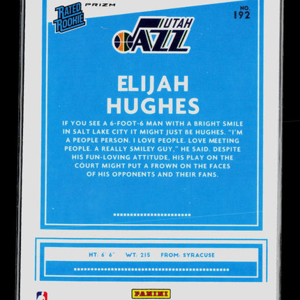 2021 Panini Donruss Optic Elijah Hughes #192 Purple