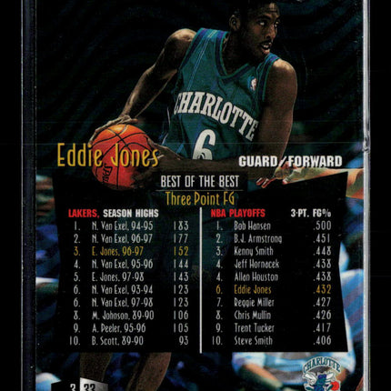 1999 Flair Showcase Row 3 Eddie Jones #33 Showdown