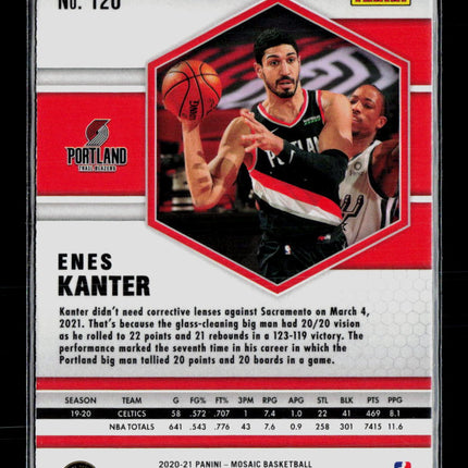 2021 Panini Mosaic Enes Kanter #120 Yellow