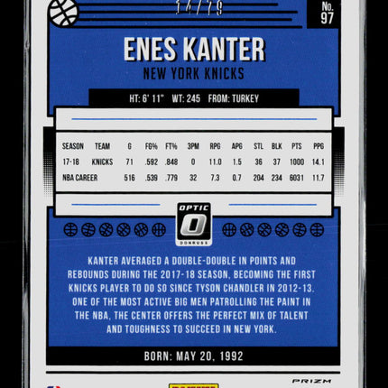 2019 Donruss Optic Enes Kanter #97 Pink Velocity 14/79