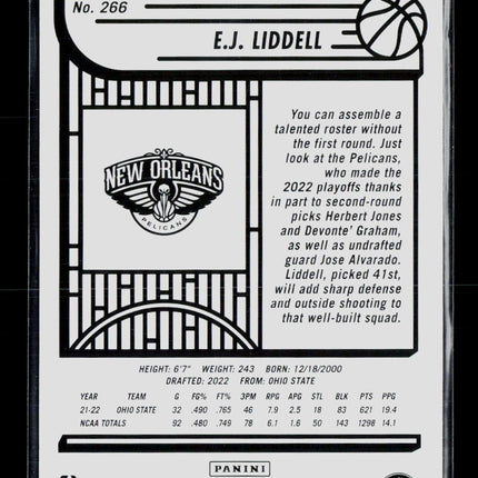 2022 Panini NBA Hoops E.J. Liddell #266