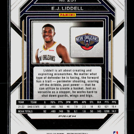 2023 Panini Prizm E.J. Liddell #251 Ice RC