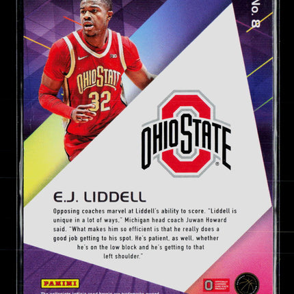 2022 Panini Chronicles Recon Draft Picks E.J. Liddell #8 Purple RC 03/49