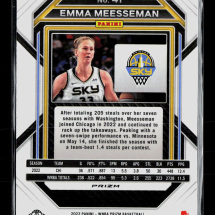 2023 Panini Prizm Emma Meesseman #41 Silver