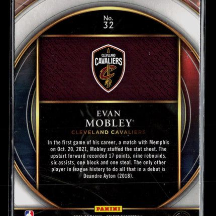 2022 Panini Select Numbers Evan Mobley #32 Blue