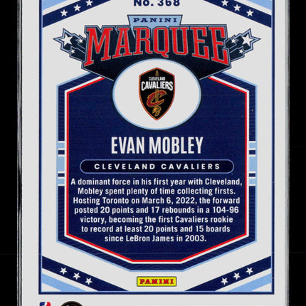 2022 Panini Chronicles Marquee Evan Mobley #368 RC