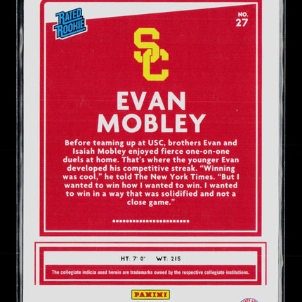 2021 Panini Chronicles Donruss Draft Picks Evan Mobley #27