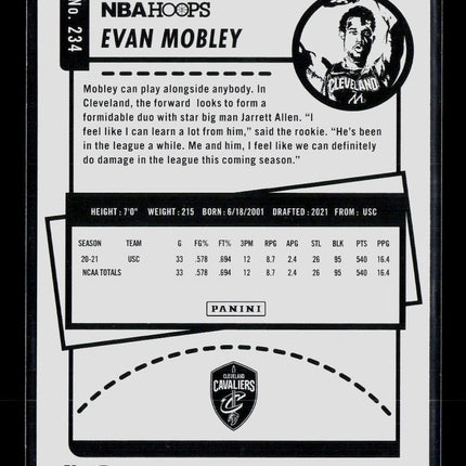 2021 Panini NBA Hoops Evan Mobley #234 Blue RC