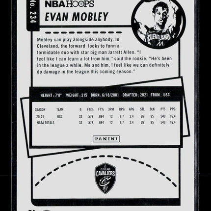2021 Panini NBA Hoops Evan Mobley #234 RC