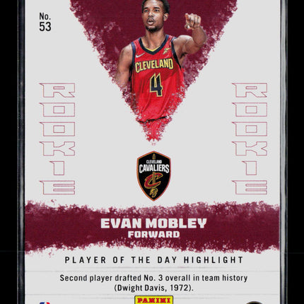 2022 Panini Player of the Day Evan Mobley #53 RC