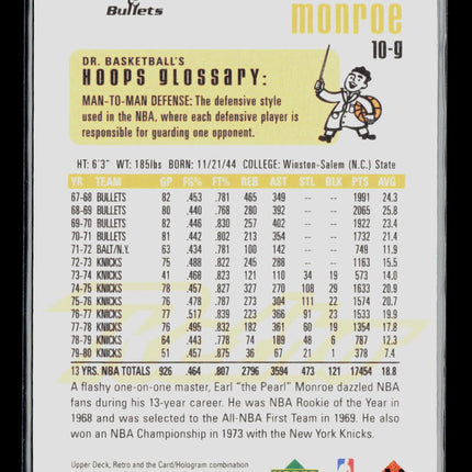 1999 Upper Deck Retro Earl Monroe #48