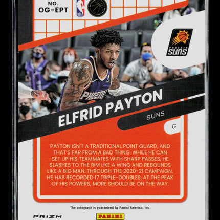 2022 Donruss Optic Elfrid Payton #OG-EPT Red Auto