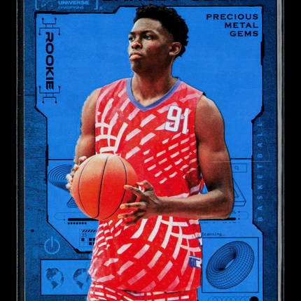 2023 SkyBox Metal Universe Champions Ernest Udeh #066 Blue Precious Gems 03/50