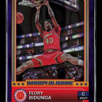 2024 Topps Chrome McDonald's All American Flory Bidunga #35 Purple 09/99