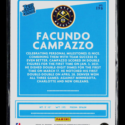 2021 Panini Chronicles Donruss Basketball Facundo Campazzo #196