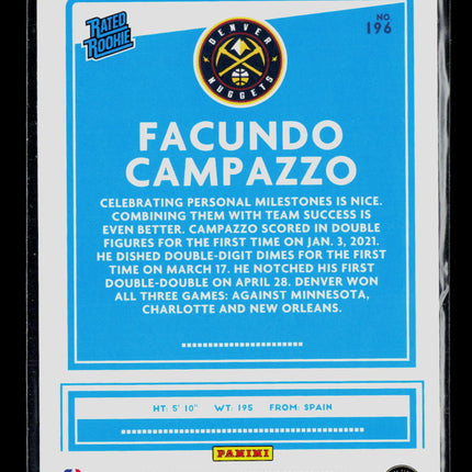 2021 Panini Chronicles Donruss Basketball Facundo Campazzo #196