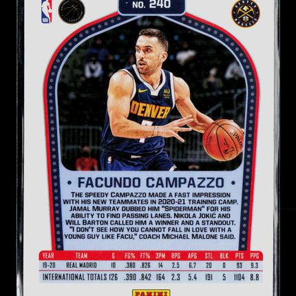 2021 Panini Chronicles Marquee Facundo Campazzo #240 RC