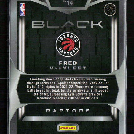 2022 Panini Black Fred VanVleet #14 34/49
