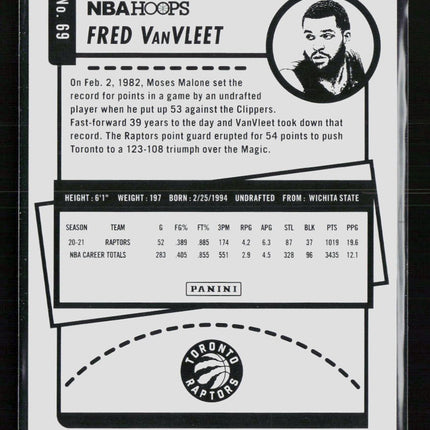 2021 Panini NBA Hoops Fred VanVleet #69 Blue