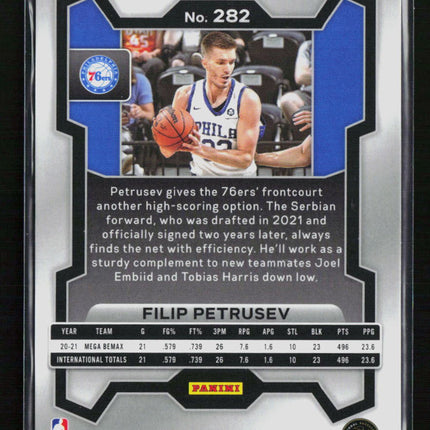 2023 Panini Prizm Filip Petrusev #282 RC Blue Yellow Green