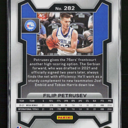 2023 Panini Prizm Filip Petrusev #282 Ice