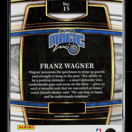 2022 Panini Select Basketball Franz Wagner #15 Blue RC