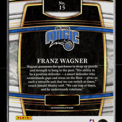 2022 Panini Select Franz Wagner #15 RC