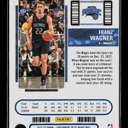 2023 Panini Contenders Optic Franz Wagner #40 Holo