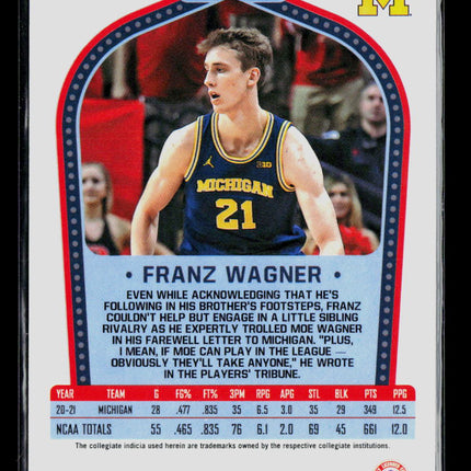 2021 Panini Chronicles Marquee Draft Picks Franz Wagner #149 RC
