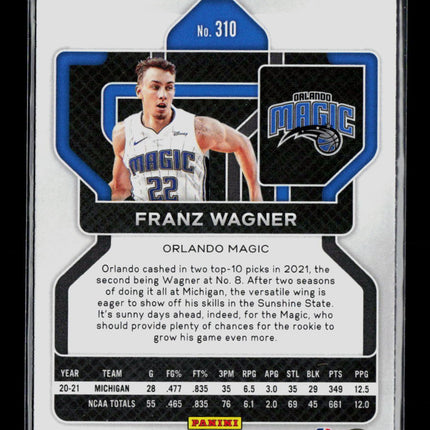 2021 Panini Prizm Franz Wagner #310 RC
