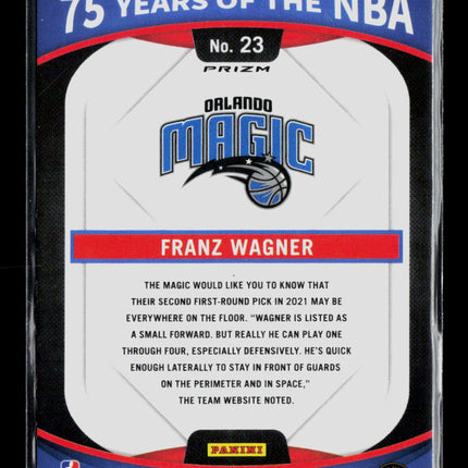 2021 Panini Prizm 75 Years of the NBA Franz Wagner #23