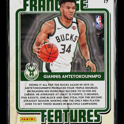 2020 Donruss Franchise Features Giannis Antetokounmpo #17