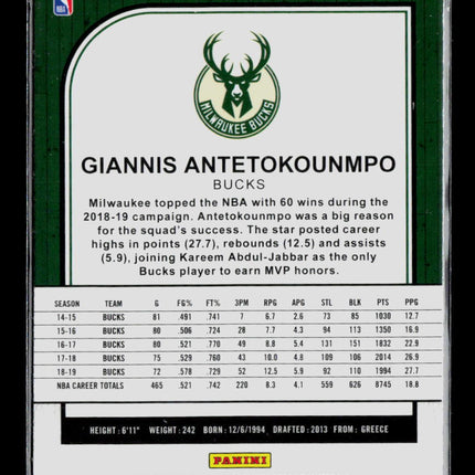 2020 Panini Hoops Premium Stock Giannis Antetokounmpo #102