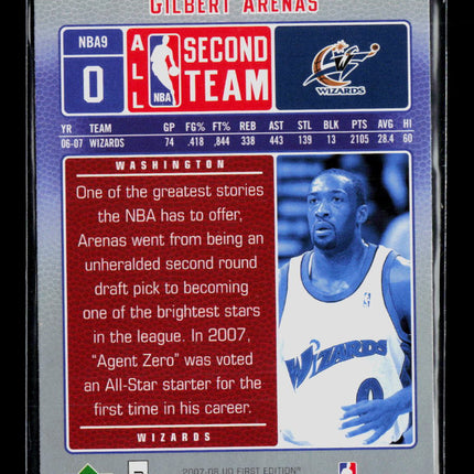 2007 Upper Deck First Edition Gilbert Arenas #NBA9
