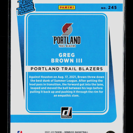 2021 Panini Donruss Greg Brown III #245