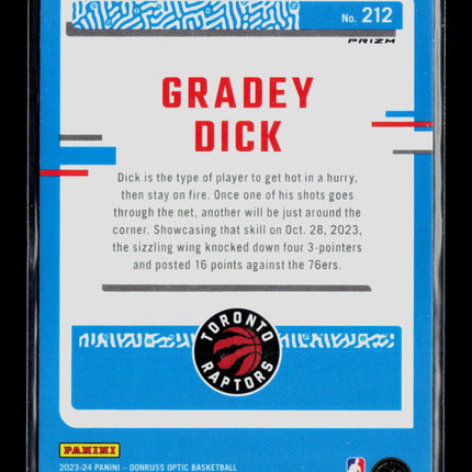 2024 Panini Donruss Optic Gradey Dick #212 Fast Break