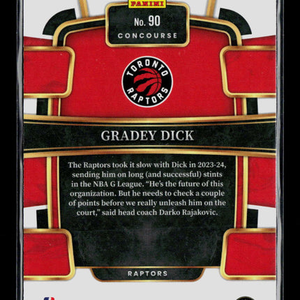 2024 Panini Select Gradey Dick #90 Blue RC