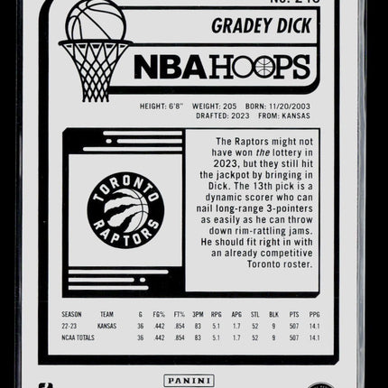 2023 Panini NBA Hoops Gradey Dick #243 RC