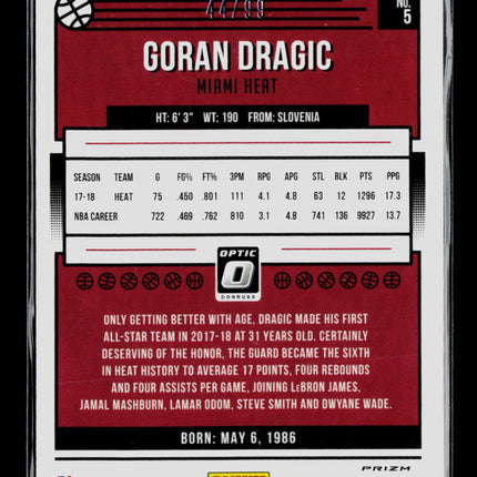 2019 Panini Donruss Optic Goran Dragic #5 Pink 44/99