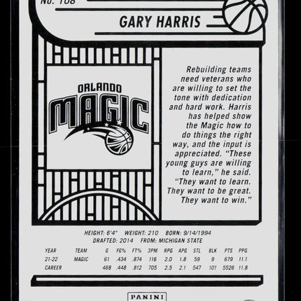 2022 Panini Hoops Gary Harris #108