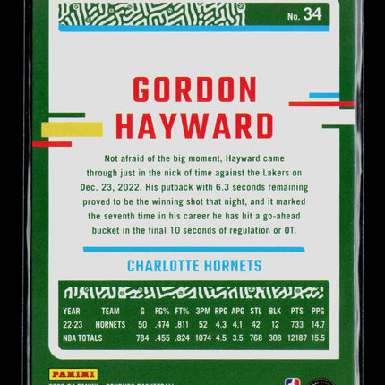 2023 Donruss Gordon Hayward #34 Press Proof