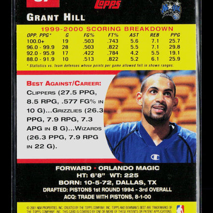 2001 Bowman's Best Grant Hill #37