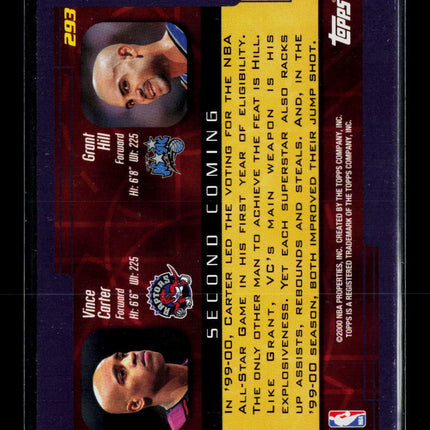2000 Topps Grant Hill Vince Carter #293