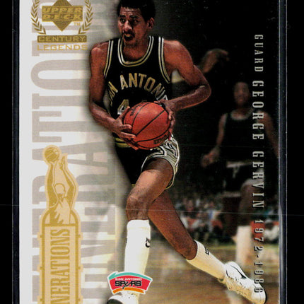 1999 Upper Deck Century Legends Generations Grant Hill George Gervin #G3