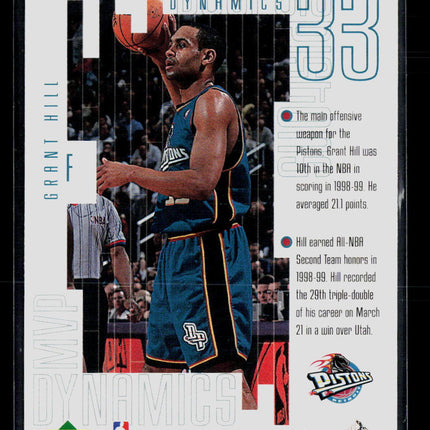 1999 Upper Deck MVP Dynamics Grant Hill #D3
