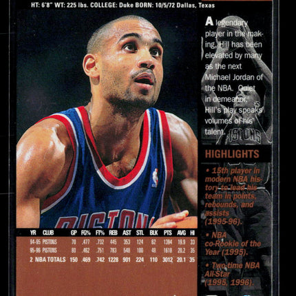 1996 Upper Deck Grant Hill #34