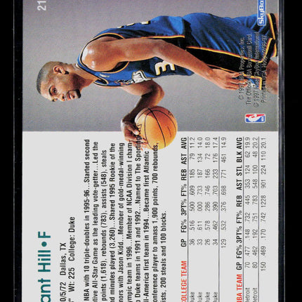 1995 Hoops Grant Hill #211