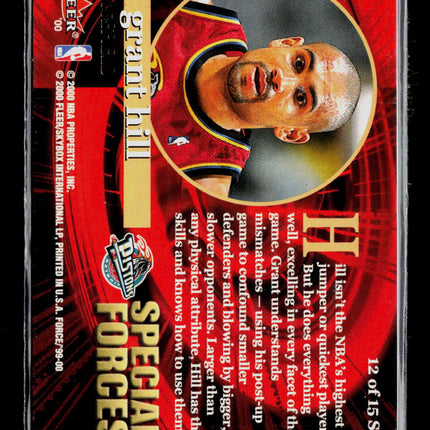 2000 Fleer Force Special Forces Grant Hill #12 of 15 SF